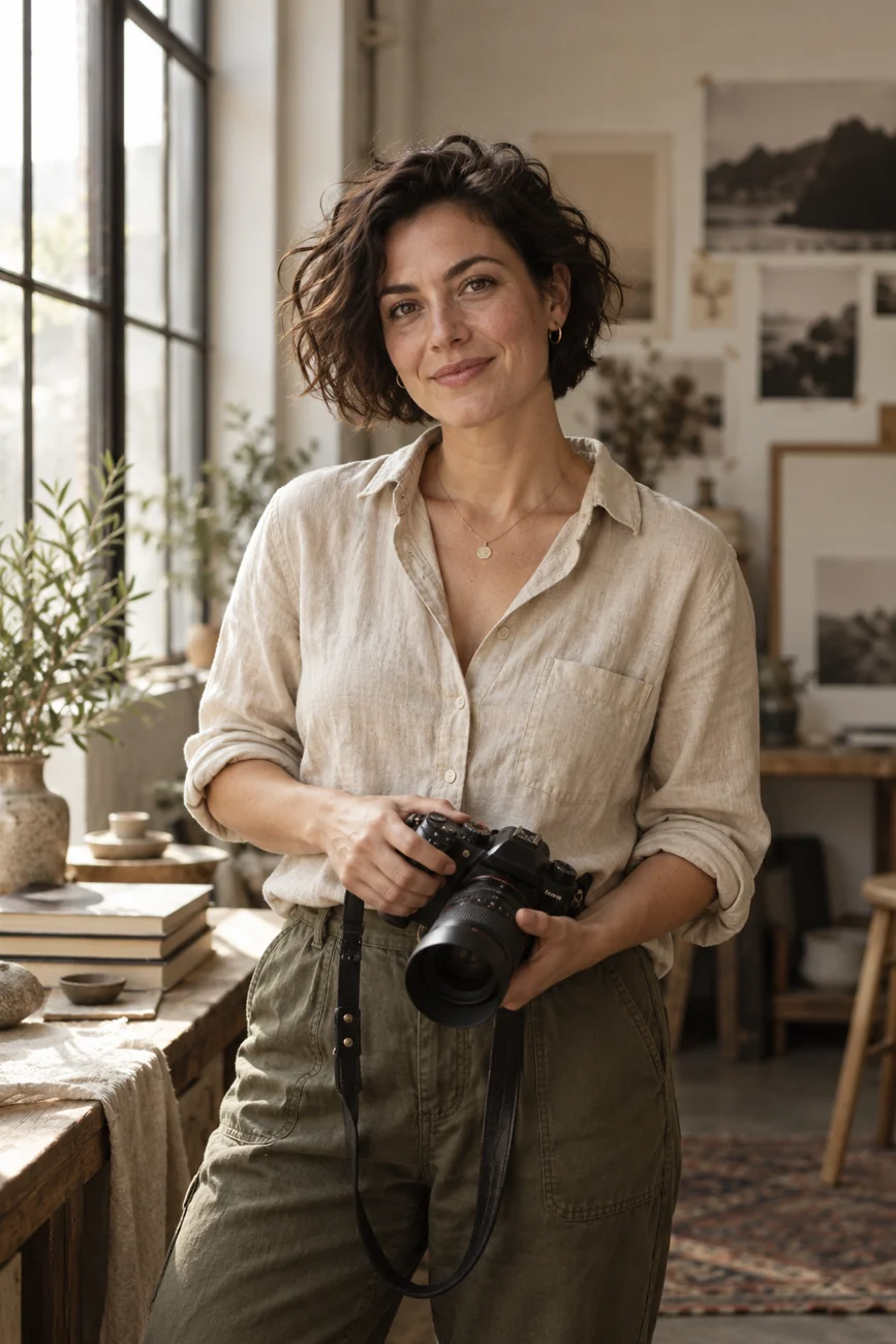 Portret ter introductie van de fotografe