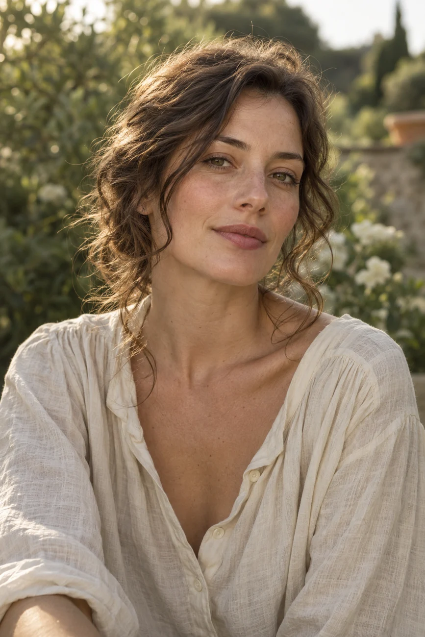 Portret van een vrouw in natuurlijk licht