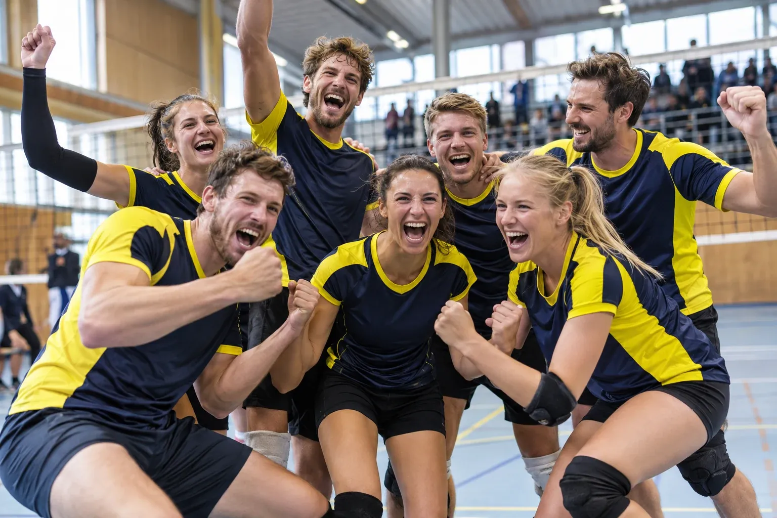 Volleybalteam viert samen feest
